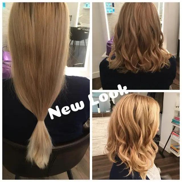 Blond-Transformation — Vom langen Haar zum federnden, hellen Long Bob